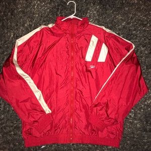 Red and White Speedo Windbreaker